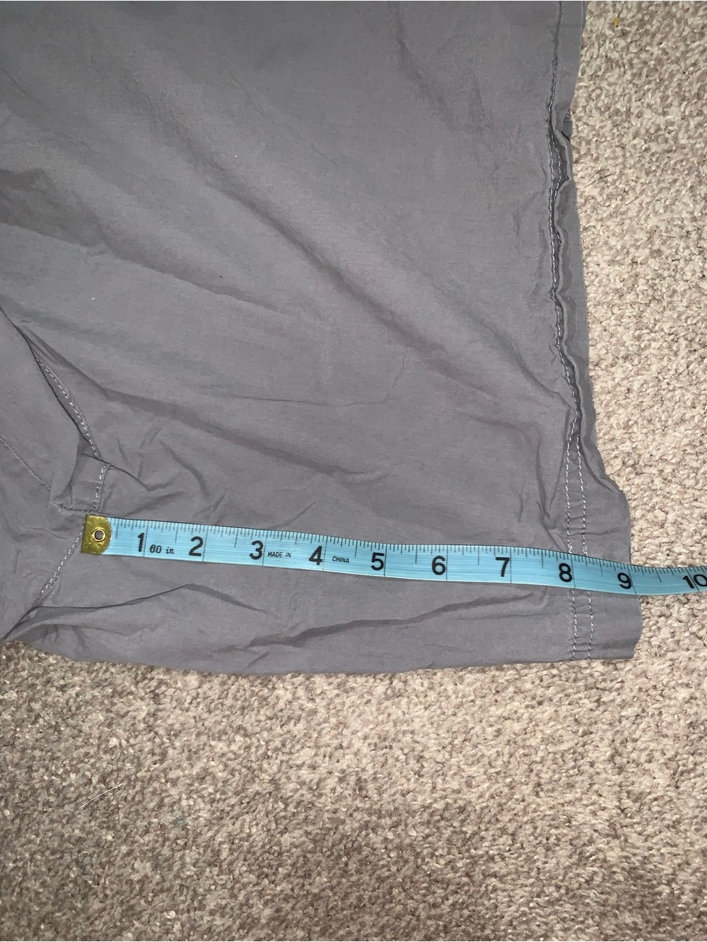 Men's Flat-Front Casual Shorts in Gray - Picture 4 of 4